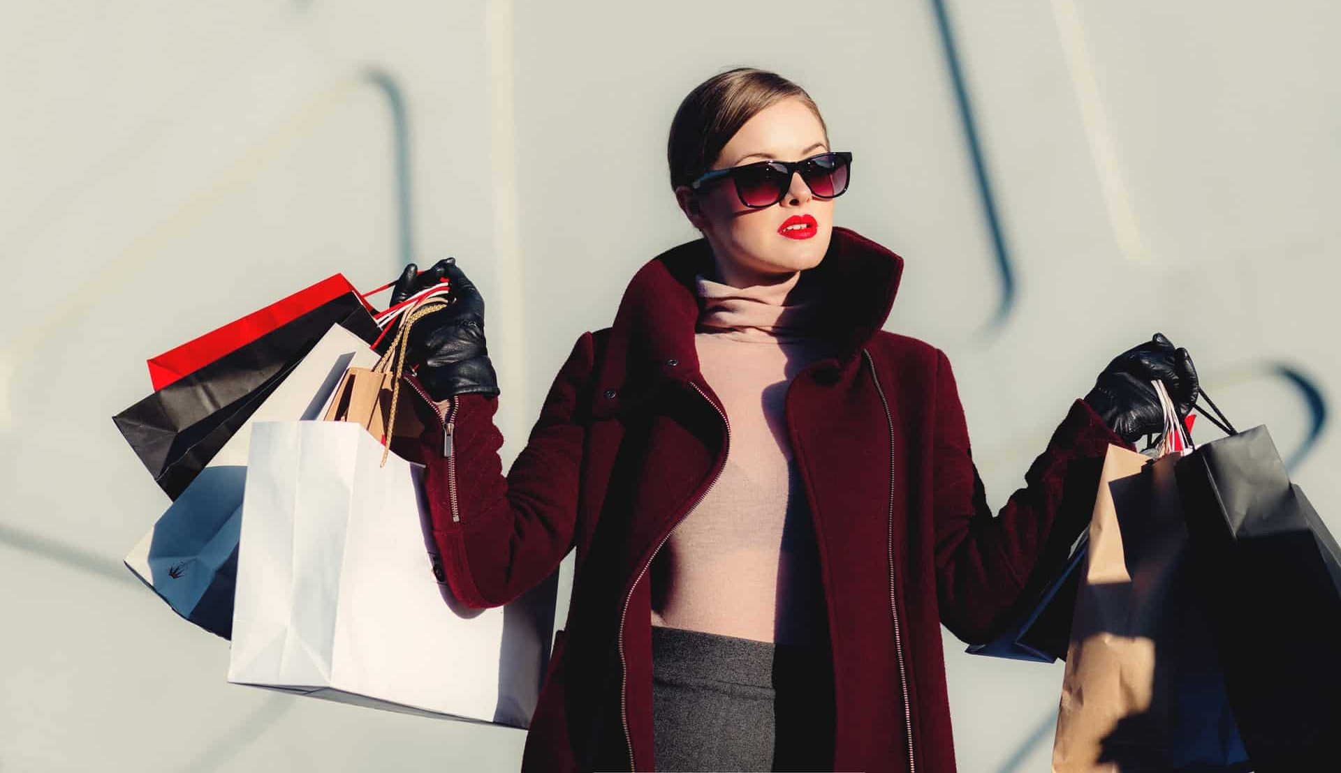 A girl shopping in Downtown Vancouver