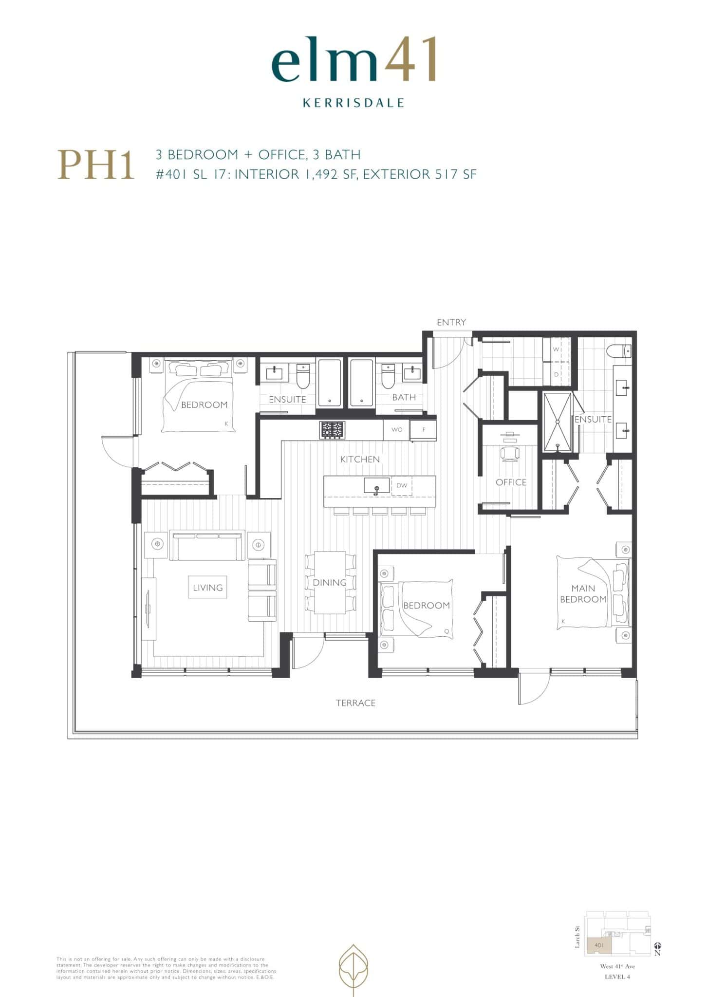 Elm 41 - Floor Plan - PH1