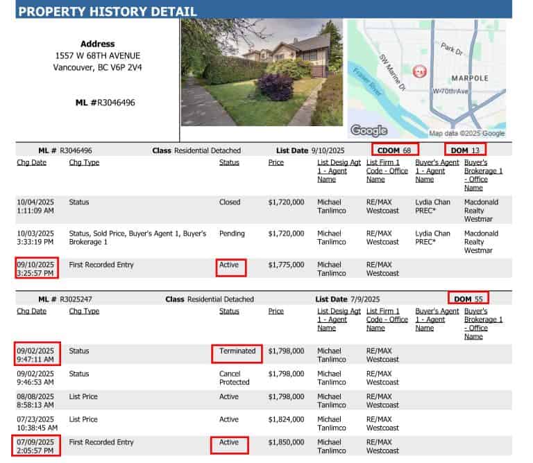 Image showing how 1557 W 68th Ave, CDOM is calculated.