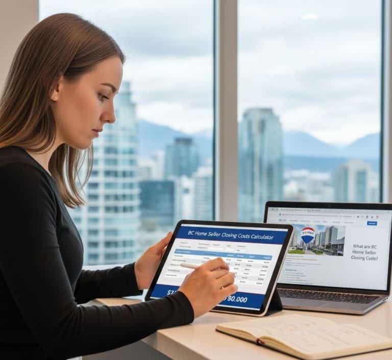 home seller calculating cost of selling a home in bc